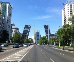 puzzel Paseo de la Castellana, Madrid