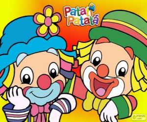 puzzel Patati en Patatá, de twee clowns zijn goede vrienden