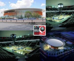 puzzel Paviljoen Arena in Ankara Ankara (FIBA 2010 WK-basketbal in Turkije)