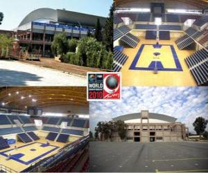 puzzel Paviljoen Halkap&#305;nar Salonu Ataturk Spor Spor Kompleksi in Izmir (FIBA 2010 WK-basketbal in Turkije)