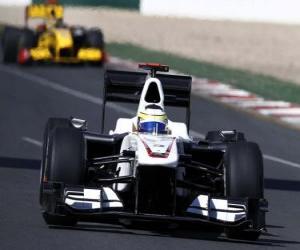 puzzel Pedro de la Rosa - BMW Sauber - Melbourne 2010