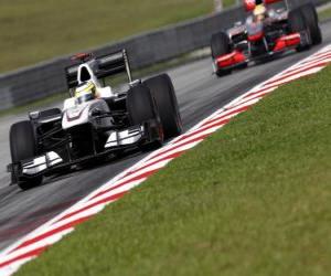 puzzel Pedro de la Rosa - BMW Sauber - Sepang 2010