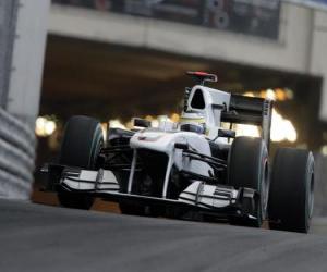 puzzel Pedro de la Rosa - BMW Sauber - Monte-Carlo 2010