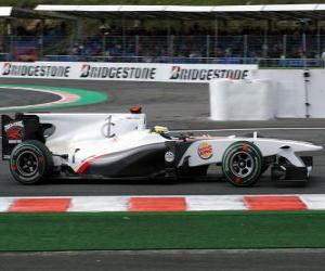 puzzel Pedro de la Rosa - Sauber - Spa-Francorchamps 2010