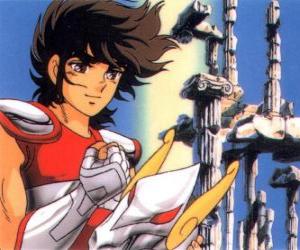 puzzel Pegasus Seiya, de hoofdpersoon van Saint Seiya of Knights of the Zodiac