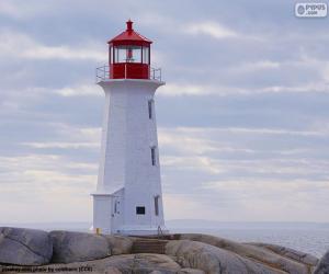 puzzel Peggys Point vuurtoren, Canada