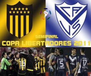 puzzel Peñarol Montevideo - Velez Sarsfield. Halve finale Copa Libertadores 2011