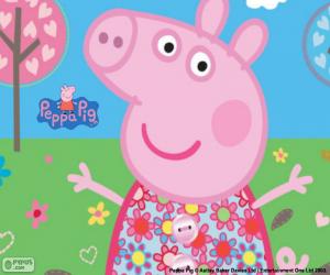 puzzel Peppa Pig bloem jurk