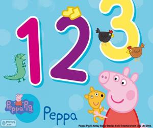 puzzel Peppa Pig en cijfers