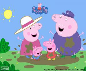 puzzel Peppa Pig met zijn grootouders