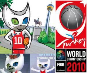 puzzel Pet Bascat WK-basketbal in 2010 in Turkije