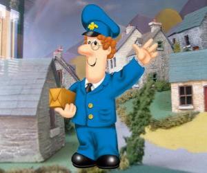 puzzel Pieter Post, de postbode  woont in Greendale met zijn vrouw Sarah en zijn zoon Julian