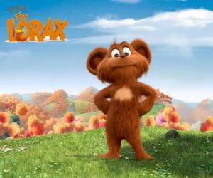 puzzel Pip, Pipsqueak is een dier Bar-ba-buit die houdt van te imiteren de Lorax