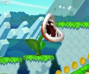 puzzel Piranha plant. Piranha bloem. Vleesetende plant uit de Mario-serie