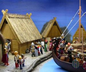 puzzel Playmobil Viking dorp