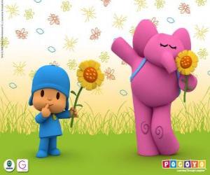 puzzel Pocoyo en Elly de Olifant