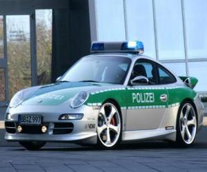 puzzel Politie auto - Porsche 911 -