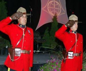 puzzel Politie officier van de Royal Canadian Mounted Police