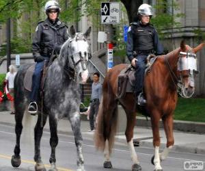 puzzel Politieagenten te paard