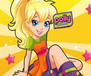 puzzel Polly zittend op de vloer, de hoofdpersoon van Polly Pocket