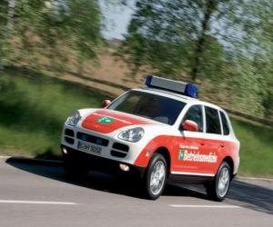 puzzel Porsche Cayenne Ambulance