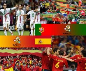 puzzel Portugal - Spanje, halve finales Euro 2012