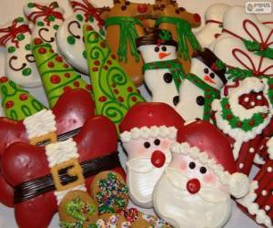 puzzel Prachtige kerst biscuits van verschillende vormen