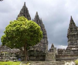 puzzel Prambanan, Indonesië.