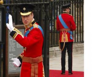 puzzel Prins William, in het uniform van kolonel van de Ierse Horse Guards