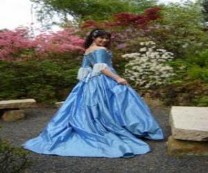 puzzel Prinses een wandeling in de tuin paleis
