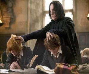 puzzel Professor Severus Snape, door het bestuderen en Harry Potter Ron Wemel