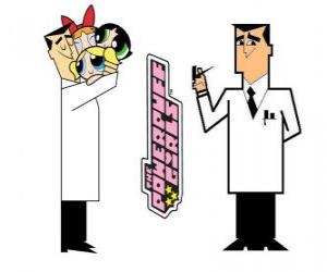 puzzel Professor Utonium wordt de maker van The Powerpuff Girls