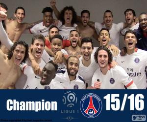 puzzel PSG kampioen 2015-2016