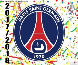 puzzel PSG, Kampioen Ligue 1 2017-2018