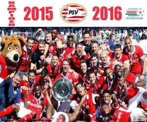 puzzel PSV Eindhoven, kampioen 2015-2016