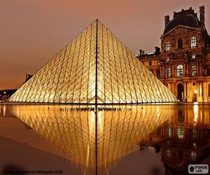 puzzel Pyramide van het Louvre, Parijs, Francia