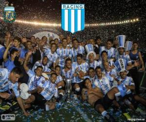 puzzel Racing Club de Avellaneda, kampioen van het Torneo de Transición 2014 in Argentinië