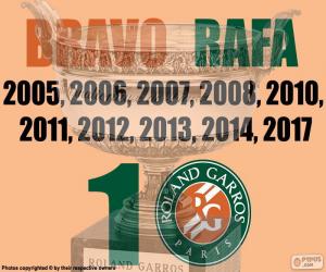 puzzel Rafa Nadal, 10 Roland Garros