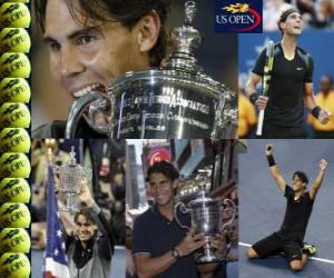 puzzel Rafael Nadal 2010 US Open Kampioen