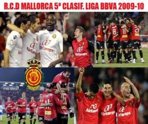 puzzel RCD Mallorca vijfde Ingedeeld League BBVA 2009-2010