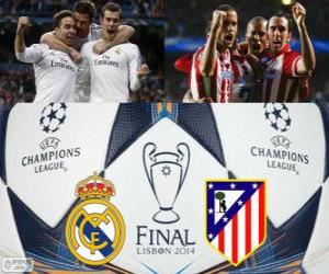 puzzel Real Madrid vs Atl.. Definitieve UEFA Champions League 2013-2014. Estadio da Luz, Lissabon, Portugal