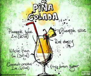 puzzel Recept voor Piña Colada