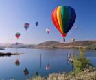 Ballon in het landschap