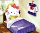 Hello Kitty in bed