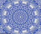 Blauwe bloem mandala