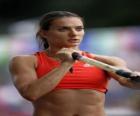 Yelena Isinbayeva klaar om te springen