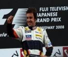 Fernando Alonso in het podium