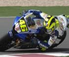 Valentino Rossi loodsen zijn moto GP