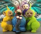 Teletubbies met Noo-noo, de stofzuiger die zorgt voor hen