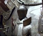 Knight armor, cover samengesteld uit metalen delen om het lichaam te beschermen